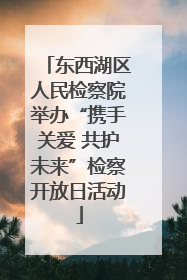 东西湖区人民检察院举办“携手关爱 共护未来”检察开放日活动