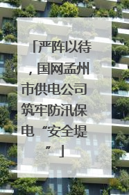严阵以待，国网孟州市供电公司筑牢防汛保电“安全堤”