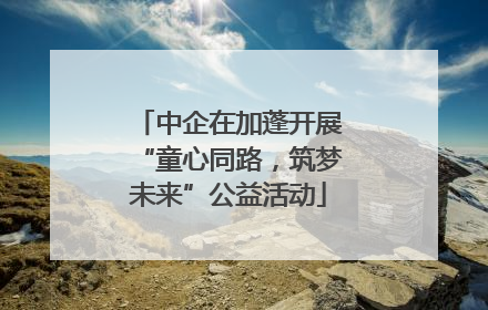 中企在加蓬开展“童心同路，筑梦未来”公益活动