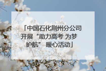 中国石化荆州分公司开展“助力高考 为梦护航” 暖心活动