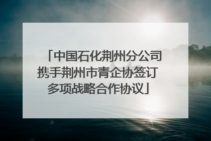 中国石化荆州分公司携手荆州市青企协签订多项战略合作协议