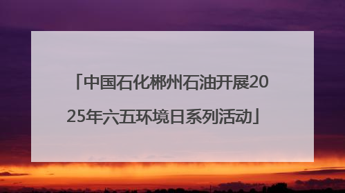 中国石化郴州石油开展2025年六五环境日系列活动