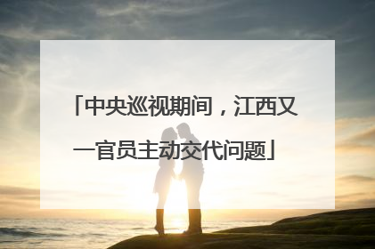 中央巡视期间，江西又一官员主动交代问题