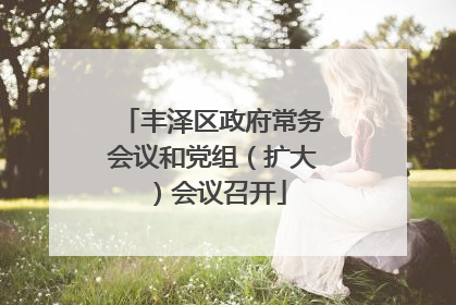 丰泽区政府常务会议和党组（扩大）会议召开