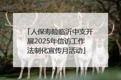 人保寿险临沂中支开展2025年信访工作法制化宣传月活动