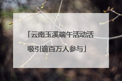 云南玉溪端午活动活吸引逾百万人参与