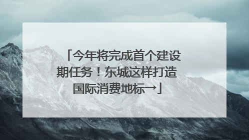 今年将完成首个建设期任务！东城这样打造国际消费地标→