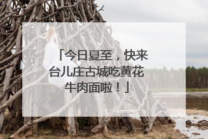 今日夏至，快来台儿庄古城吃黄花牛肉面啦！