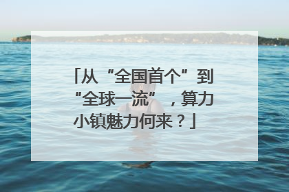 从“全国首个”到“全球一流”，算力小镇魅力何来？