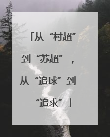 从“村超”到“苏超”，从“追球”到“追求”
