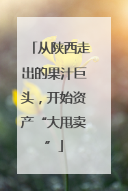 从陕西走出的果汁巨头，开始资产“大甩卖”