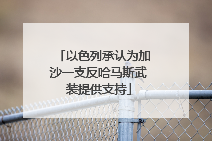 以色列承认为加沙一支反哈马斯武装提供支持