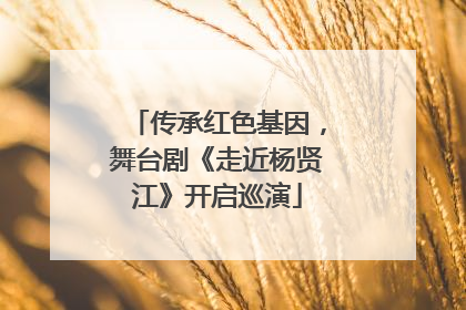 传承红色基因，舞台剧《走近杨贤江》开启巡演