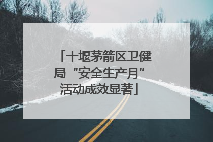十堰茅箭区卫健局“安全生产月”活动成效显著