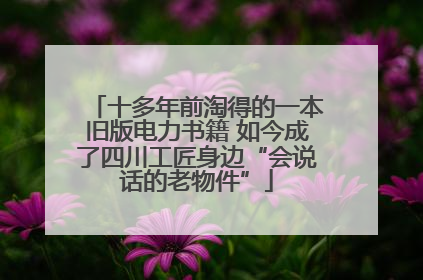 十多年前淘得的一本旧版电力书籍 如今成了四川工匠身边“会说话的老物件”