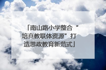 南山路小学整合“培真教联体资源”打造思政教育新范式