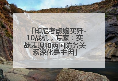 印尼考虑购买歼-10战机，专家：实战表现和两国防务关系深化是主因