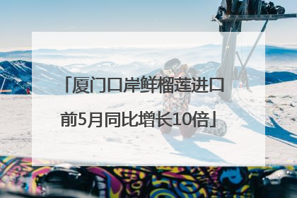 厦门口岸鲜榴莲进口 前5月同比增长10倍