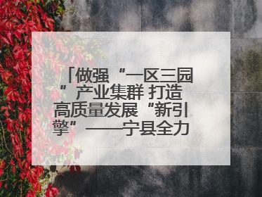 做强“一区三园”产业集群 打造高质量发展“新引擎”——宁县全力推动工业经济提质增效