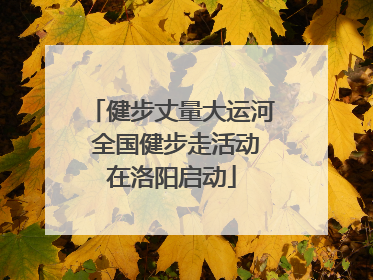 健步丈量大运河 全国健步走活动在洛阳启动