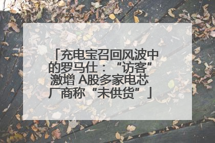 充电宝召回风波中的罗马仕：“访客”激增 A股多家电芯厂商称“未供货”