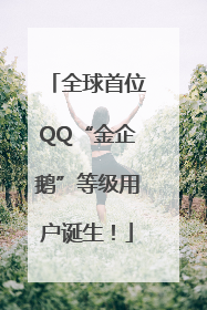 全球首位QQ“金企鹅”等级用户诞生！