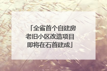 全省首个自建房老旧小区改造项目即将在石首建成
