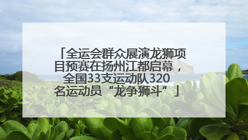 全运会群众展演龙狮项目预赛在扬州江都启幕，全国33支运动队320名运动员“龙争狮斗”