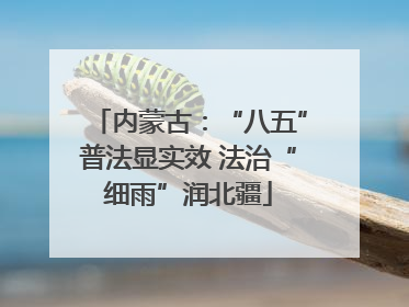 内蒙古：“八五”普法显实效 法治“细雨”润北疆