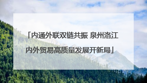 内通外联双链共振 泉州洛江内外贸易高质量发展开新局