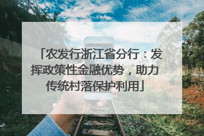 农发行浙江省分行：发挥政策性金融优势，助力传统村落保护利用