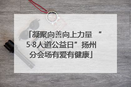 凝聚向善向上力量 “5·8人道公益日”扬州分会场有爱有健康