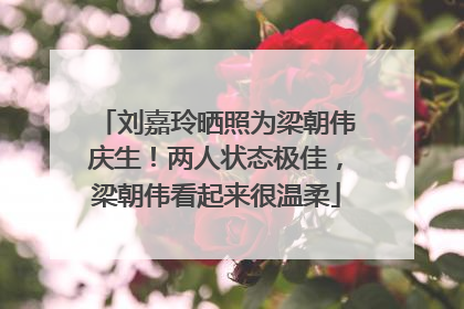 刘嘉玲晒照为梁朝伟庆生！两人状态极佳，梁朝伟看起来很温柔