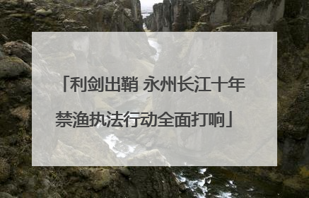 利剑出鞘 永州长江十年禁渔执法行动全面打响