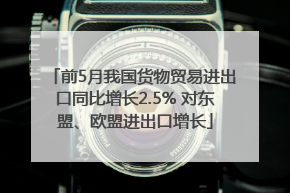 前5月我国货物贸易进出口同比增长2.5% 对东盟、欧盟进出口增长