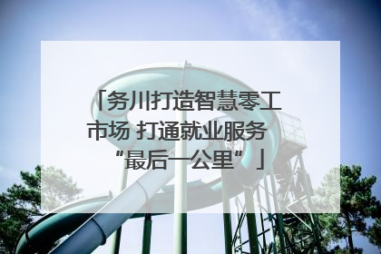 务川打造智慧零工市场 打通就业服务“最后一公里”