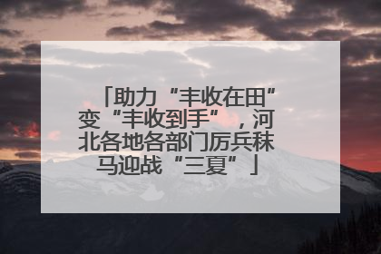 助力“丰收在田”变“丰收到手”，河北各地各部门厉兵秣马迎战“三夏”
