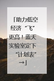 助力低空经济“飞”更高！蓝天实验室定下“计划表”→