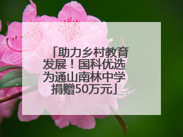 助力乡村教育发展！国科优选为通山南林中学捐赠50万元