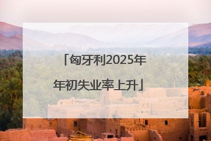 匈牙利2025年年初失业率上升