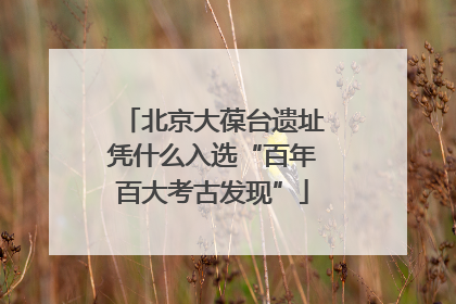 北京大葆台遗址凭什么入选“百年百大考古发现”
