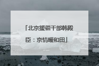 北京援疆干部韩殿臣：京情暖和田