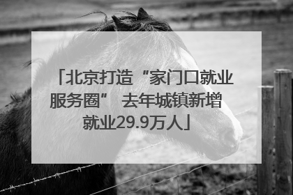 北京打造“家门口就业服务圈” 去年城镇新增就业29.9万人