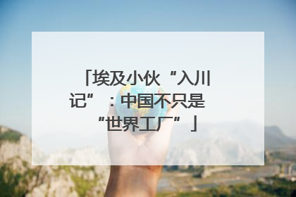 埃及小伙“入川记”：中国不只是“世界工厂”