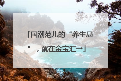 国潮范儿的“养生局”，就在金宝汇→