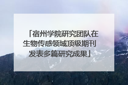 宿州学院研究团队在生物传感领域顶级期刊发表多篇研究成果
