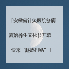 安徽省针灸医院冬病夏治养生文化节开幕 快来“趁热打贴”