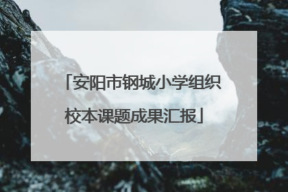 安阳市钢城小学组织校本课题成果汇报