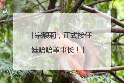 宗馥莉，正式接任娃哈哈董事长！
