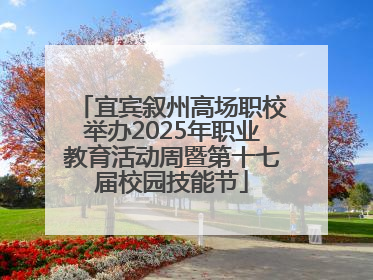 宜宾叙州高场职校举办2025年职业教育活动周暨第十七届校园技能节